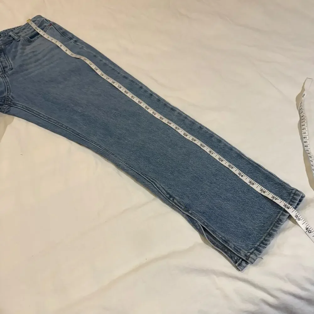 House of Harlow 1960 Button Fly Split Hem Straight Leg Jean 30
